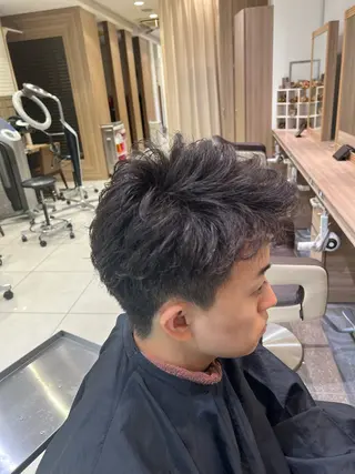 ショート パーマ メンズ SENA 再現性 パーマと縮毛矯正のヘアスタイル