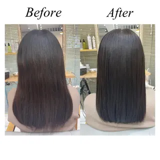 セミロング レイヤーカット・ 縮毛矯正 星野のヘアスタイル