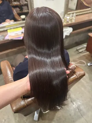 セミロング カラー ヘアアレンジ ✨艶カラー/韓国ヘア ✨momoriのヘアスタイル