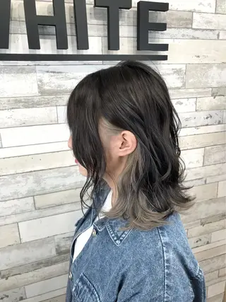 ミディアム 渋谷/ハッシュ レイヤーカット/会田のヘアスタイル