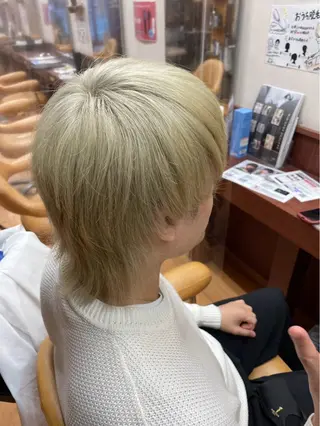 ショート カラー メンズ 🌈派手ハイトーン 🌈平山のヘアスタイル