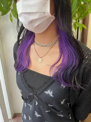 ロング カラー UNBLEACH ブリーチカラーのヘアスタイル