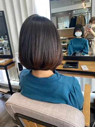 ショート カラー ヘアアレンジ ナカジ🌸ロブ/ボブ /前髪🌸のヘアスタイル