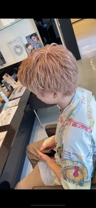 ショート カラー メンズ メンズ専門店 BORDOのヘアスタイル