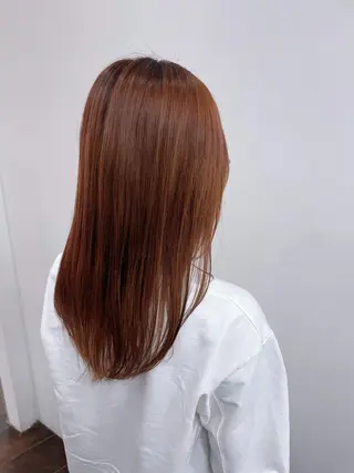 ロング 聖花/暖色カラー /縮毛矯正/透明感のヘアスタイル