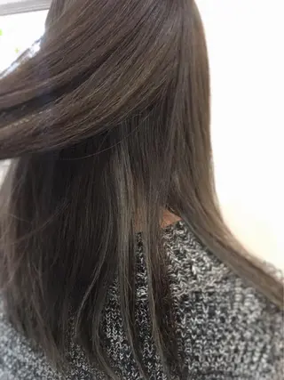 セミロング カラー 中村 卓也のヘアスタイル