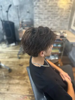 パーマ メンズ 韓国風パーマ💙 毛流れパーマみくのヘアスタイル