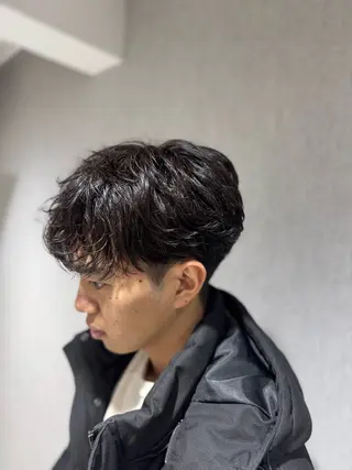 メンズ 曲がる縮毛/カルマパ ーマ/池袋/横村大全のヘアスタイル