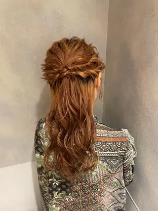 ロング ヘアアレンジ 横浜カラー/パーマ/ SAKI💫のヘアスタイル