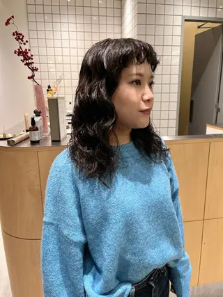 ミディアム パーマ 原宿パーマ kazuのヘアスタイル