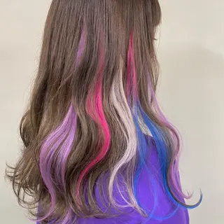 ロング エクステ ハイトーン 💭黒崎ハルカのヘアスタイル