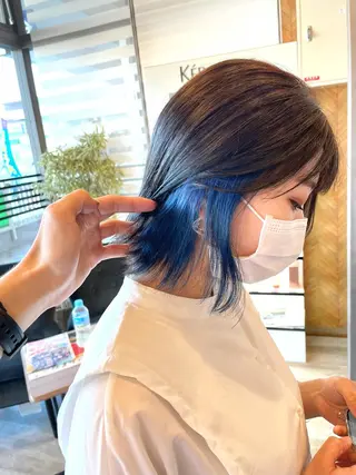 ミディアム カラー 田中   麗彩也のヘアスタイル