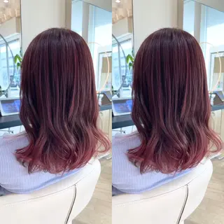 ミディアム カラー 🎀推し活カラー/ ピンクカラー/のののヘアスタイル