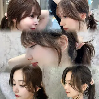 セミロング カラー 新宿/韓国風レイヤー 髪質改善/渋谷直樹のヘアスタイル