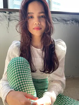 ミディアム カラー ヘアアレンジ 💝髪質改善💝_ chlom🌸春🌸のヘアスタイル