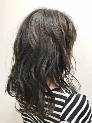 セミロング カラー 池田 雄太 ✨美髪縮毛矯正✨のヘアスタイル