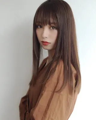 ミディアム カラー 服部 樹季のヘアスタイル
