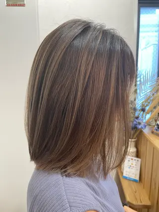ミディアム カラー fuu。。。銀座所属・美髪質改善✨ 縮毛矯正✨HIDEのヘアスタイル