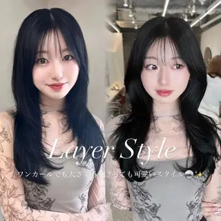 セミロング 🎀Ami/新宿/ 透明感・艶カラー🎀のヘアスタイル