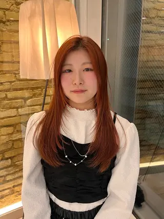 ロング hair make BEHIVE ichibancho AVEDA所属・渡邉  日向子 ・レイヤー、縮毛矯正のヘアスタイル