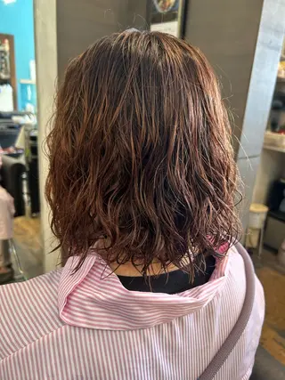 ミディアム パーマ 💜いわた みはる💜のヘアスタイル
