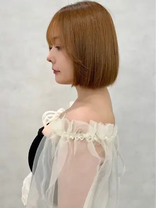 ミディアム 韓国風🇰🇷艶髪✨ カラー🩵レオのヘアスタイル