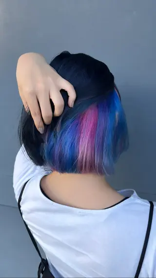 ミディアム カラー 長瀬 友唯のヘアスタイル