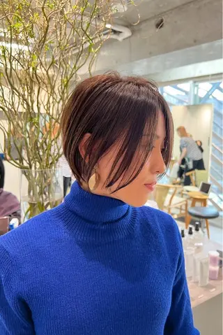 ショート leto所属・中村拓磨 ✨透明感、白髪ぼかしのヘアスタイル