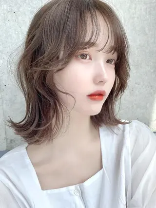 カラー 🌿赤み消しうる艶 🌿透明感カラー🌿のヘアスタイル