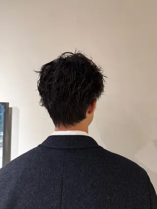 ショート メンズ casi所属・メンズパーマ／ボブ 星本広海のヘアスタイル