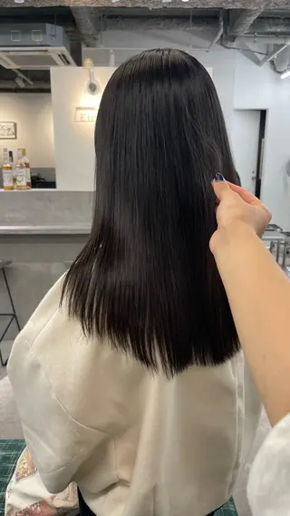 ロング パーマ イージーパーマ募集 平口はのんのヘアスタイル