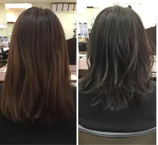 ミディアム カラー 萌花 moeka /韓国/レイヤーのヘアスタイル