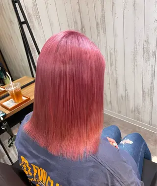 カラー ハイトーン✨酸性スト レート✨高田めぐみのヘアスタイル