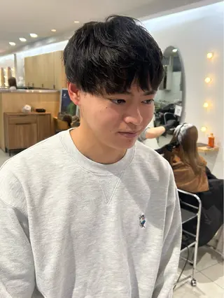 ショート パーマ メンズ 大川 綾乃のヘアスタイル