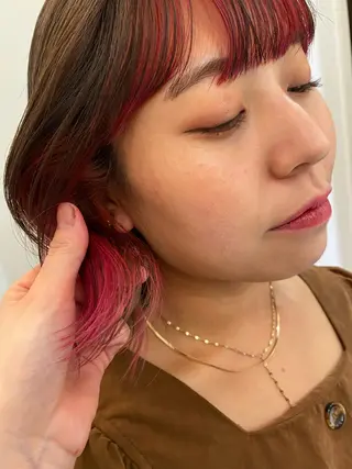 セミロング カラー ✨くびれスタイル✨️ 戸嶋穂乃香のヘアスタイル