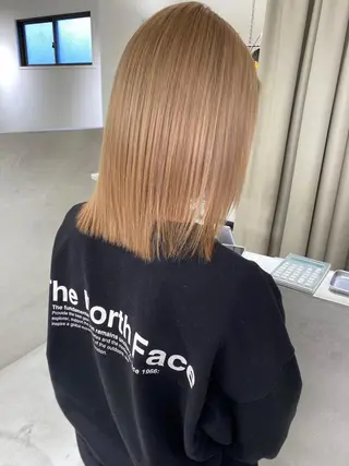 カラー kumon ayu ブリーチ/ハイトーンのヘアスタイル