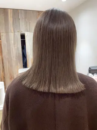 ミディアム カラー ボブ/レイヤー/ケア パーマ/リュウタのヘアスタイル