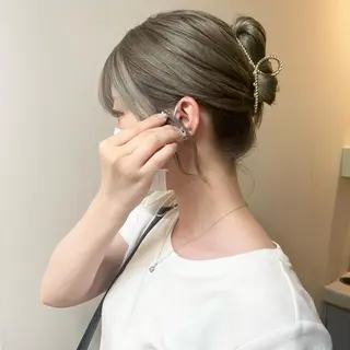 セミロング カラー ヘアアレンジ ミズタ マイのヘアスタイル