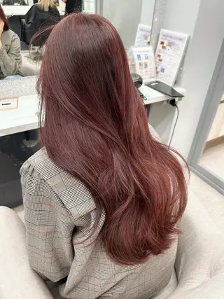 ロング 韓国ネイル🤍 イワサキ　リコ🍒のネイルデザイン