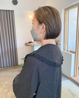 ショート カラー ヘアアレンジ マツエク・マツパ Nancy所属・束感まつげ❤︎ あみのマツエク・マツパデザイン