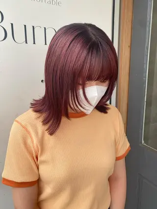 セミロング カラー パーマ ヘアアレンジ メンズ キッズ ネイル マツエク・マツパ アイブロウ モリモト サナのヘアスタイル