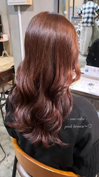 ロング 光本 杏のヘアスタイル