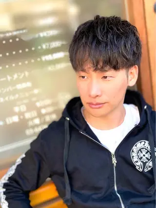 ショート パーマ メンズ hair&nail NO-MU所属・羽田 陽祐のヘアスタイル