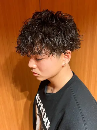ショート パーマ メンズ メンズサロン FLICK所属・平尾薬院メンズカット FLICK/パーマのヘアスタイル