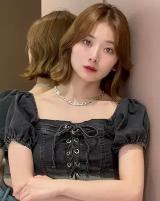 ミディアム ロンドガーネット /髪質改善/レイヤーのヘアスタイル