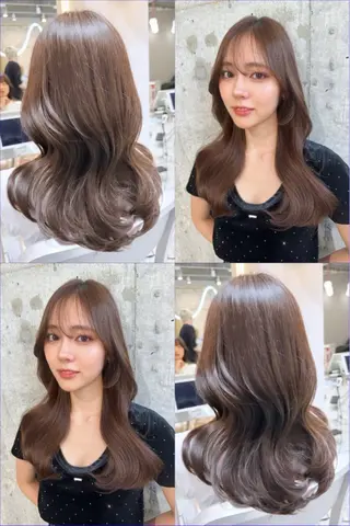 セミロング 新宿/韓国レイヤー 髪質改善カラー/角所のヘアスタイル