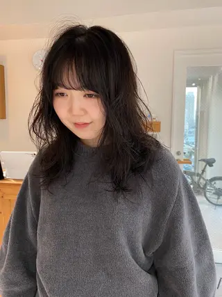 セミロング カラー iroha/ n.w.h🎀のヘアスタイル