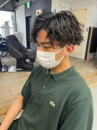 パーマ メンズ 森本裕/オーナー/ スパイラルパーマのヘアスタイル