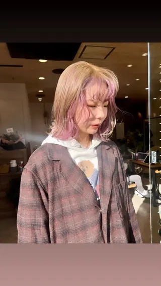 ミディアム カラー デザイン/レイヤー/ yuan⟡.·のヘアスタイル