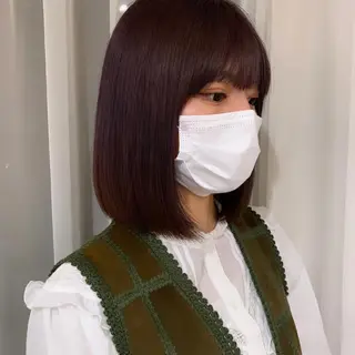 ミディアム カラー 濱本 新奈 / 髪質改善パーマのヘアスタイル